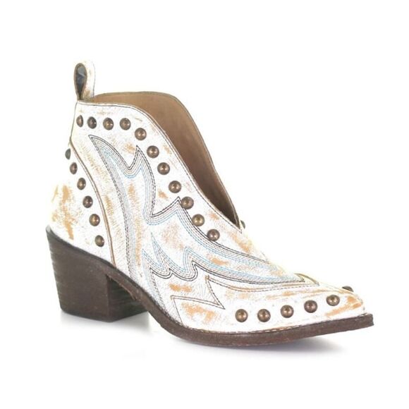 Circle G by Corral Leather Studded Ankle Boots USA Women's Sz. 6 - Picture 1 of 8